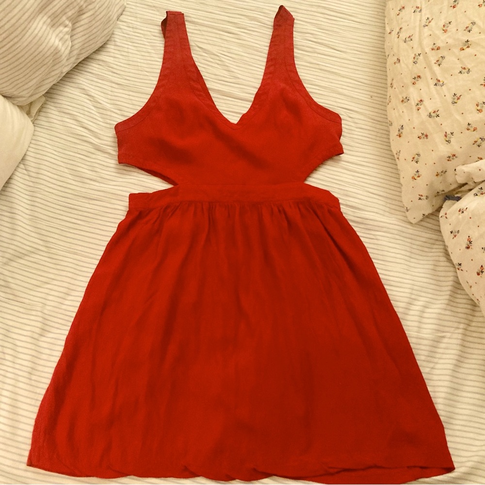 Coincidence & Chance red cutout dress